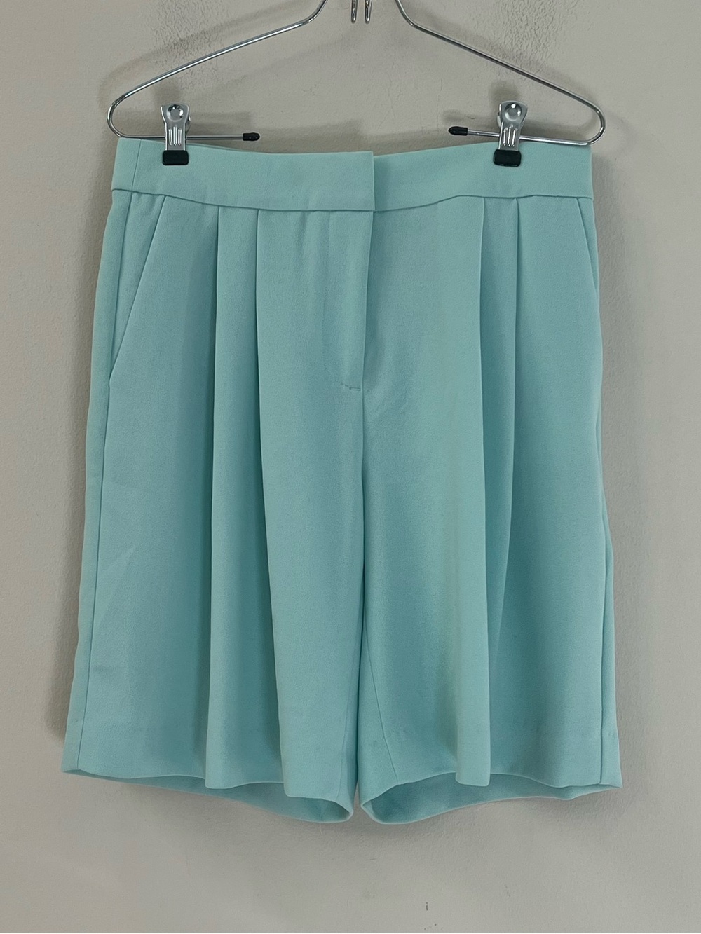 J.Crew Light Aqua Pleated Women’s Bermuda Shorts